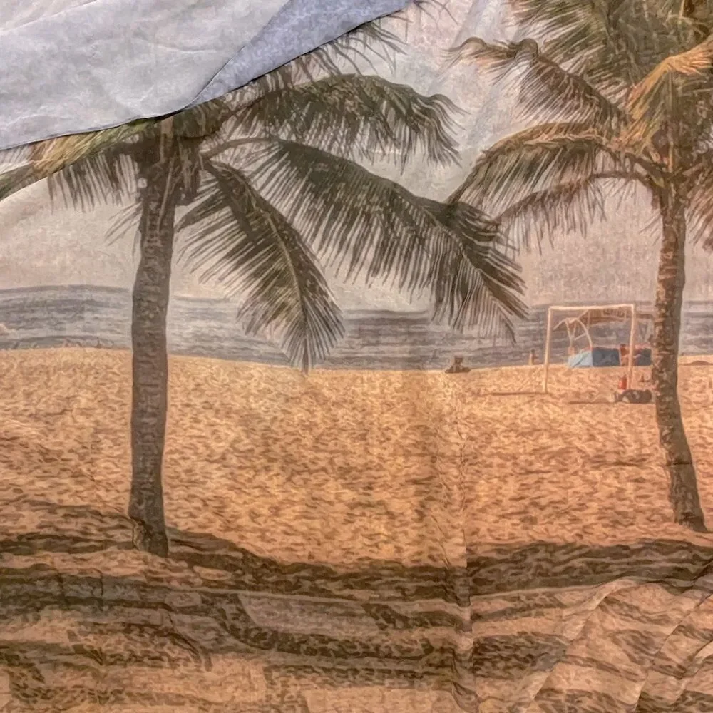 SandraSmith Studio’s Designer Maxi Scarf Rio de Janerio - 50 x72 beach scene